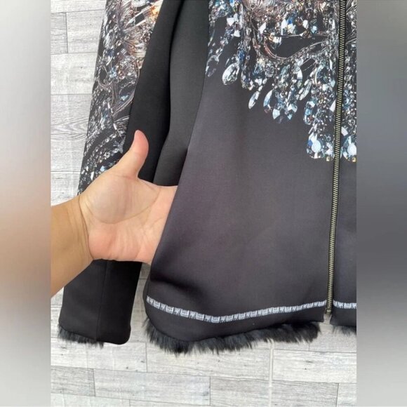 Clover Canyon Chandelier Print Blazer Jacket reversible faux fur medium - Picture 4 of 16